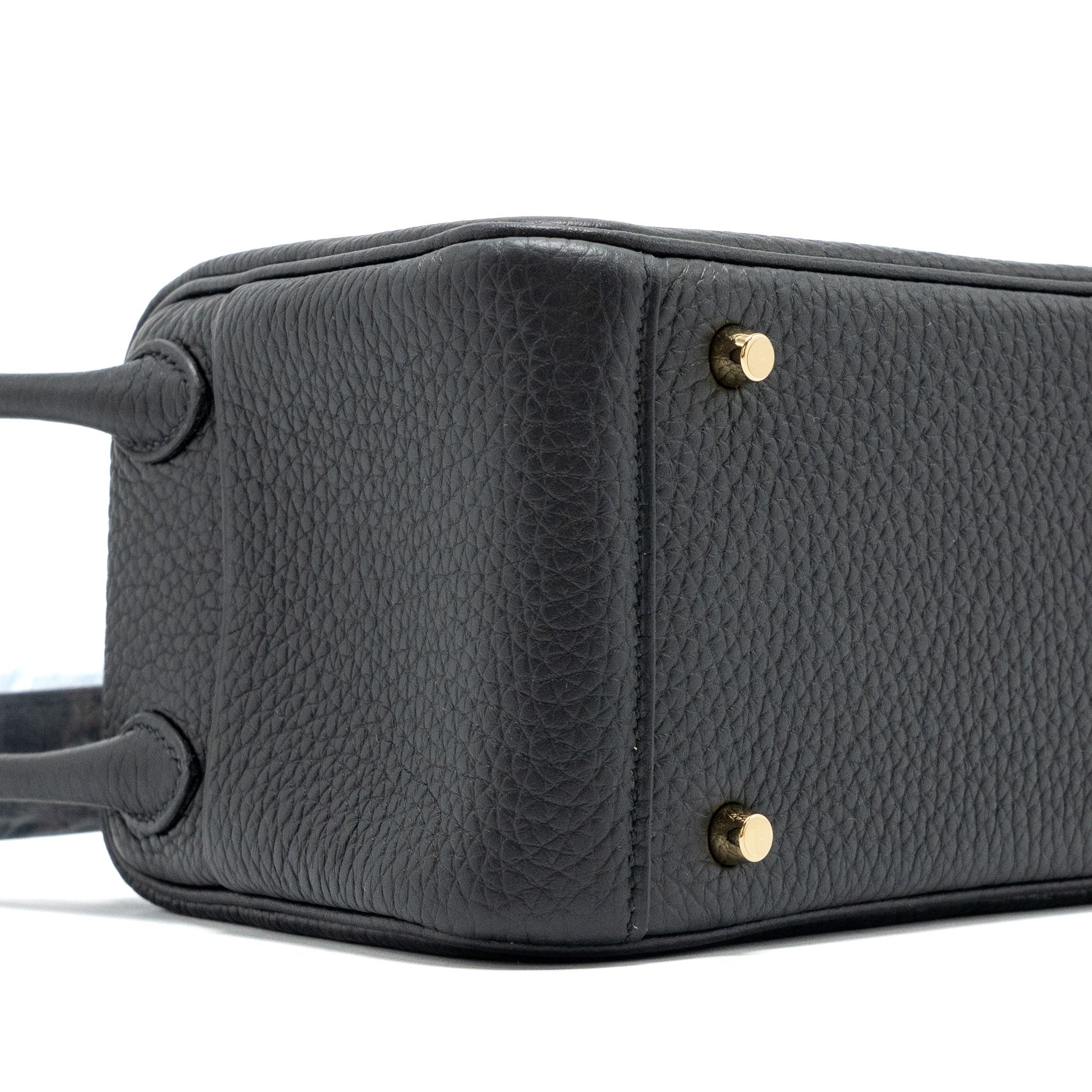 HERMES MINI LINDY CLEMENCE BLACK GHW