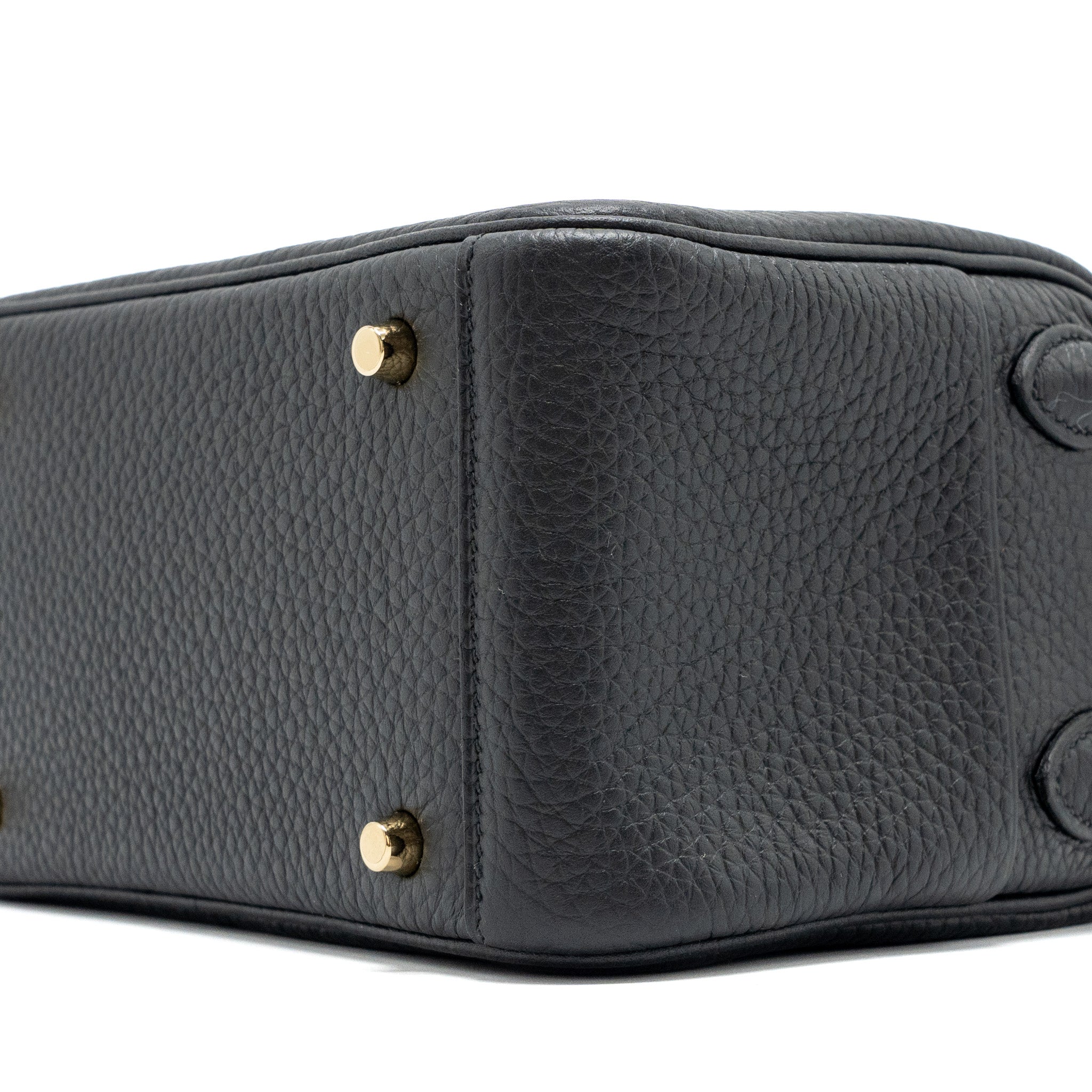 HERMES MINI LINDY CLEMENCE BLACK GHW