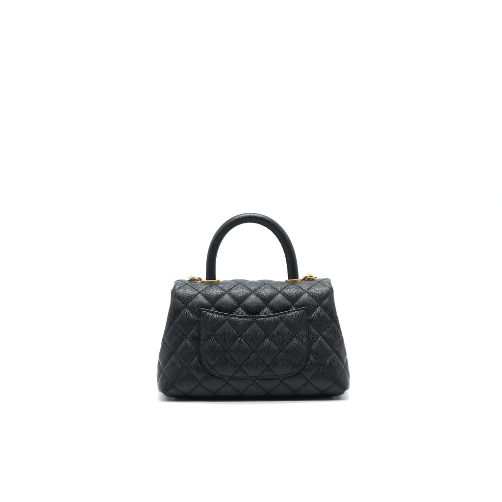 CHANEL CAVIAR QUILTED MINI COCO HANDLE FLAP BAG