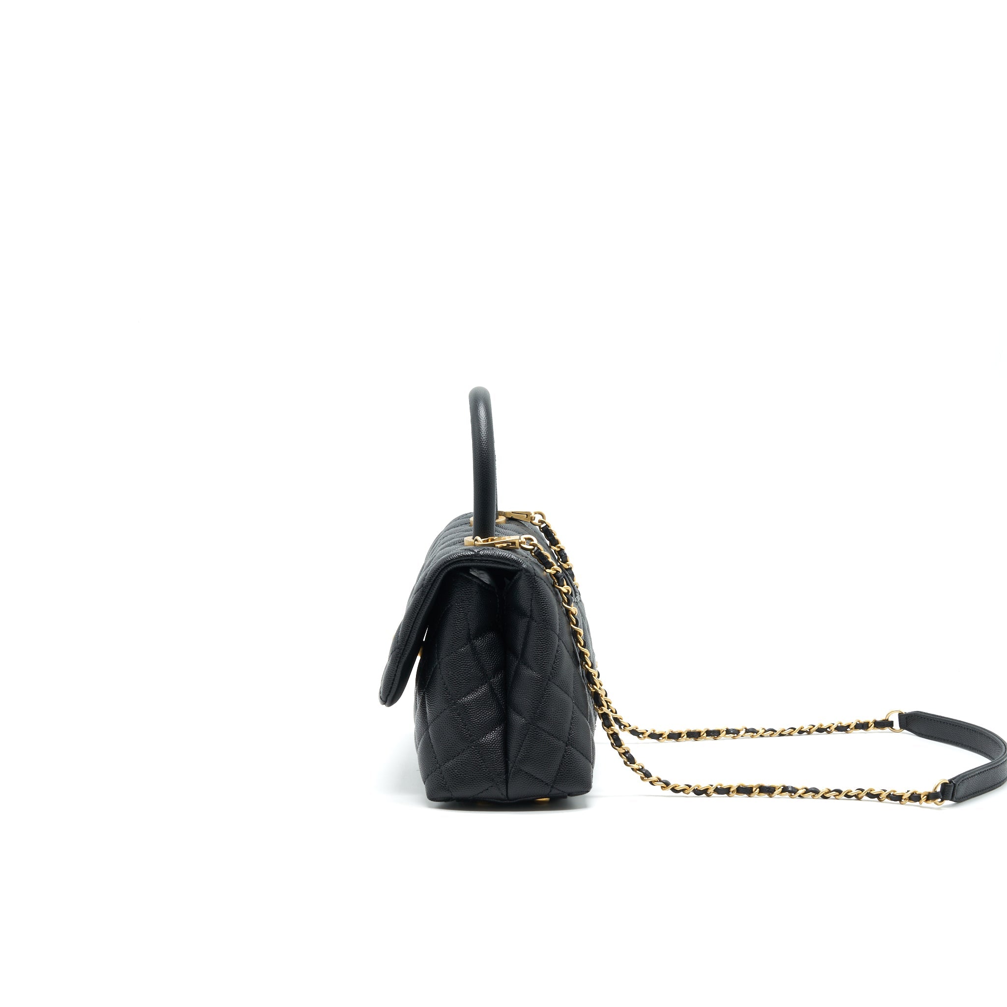 CHANEL CAVIAR QUILTED MINI COCO HANDLE FLAP BAG