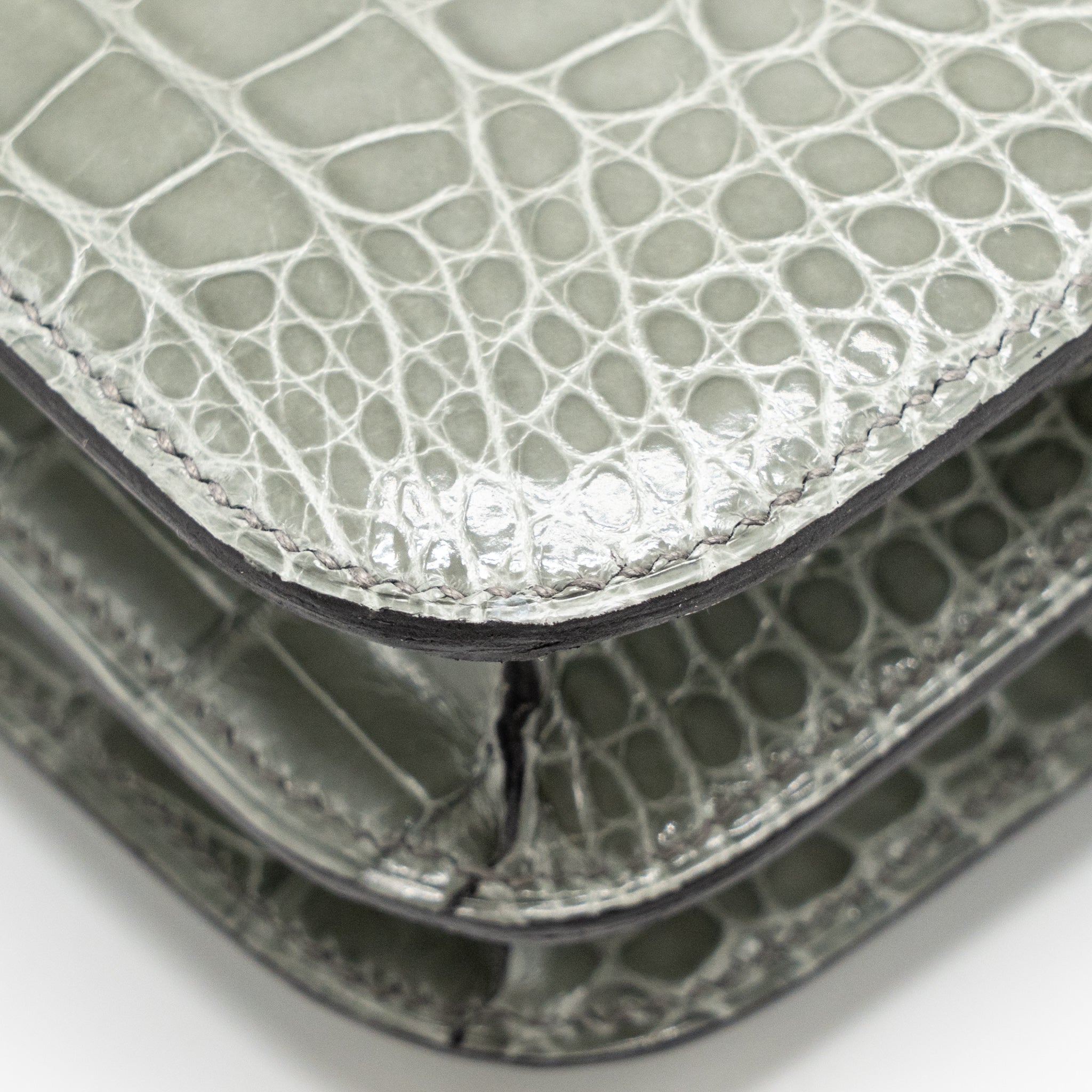 HERMES CONSTANCE MINI ALLIGATOR MISSISSIPPIENSIS 0V GRIS CIMENT GHW