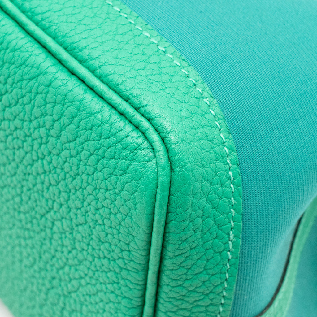 HERMES GARDEN PARTY 30 CANVAS/NEGONDA VERT VERONE-MENTHE/MENTHE SHW