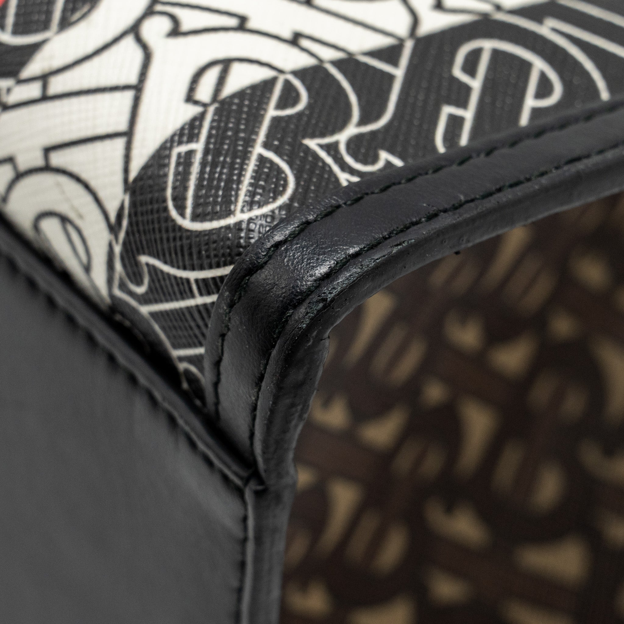 BURBERRY TB MONOGRAM STRIPE TOTE BAG CANVAS/LEATHER MULTICOLOUR GHW