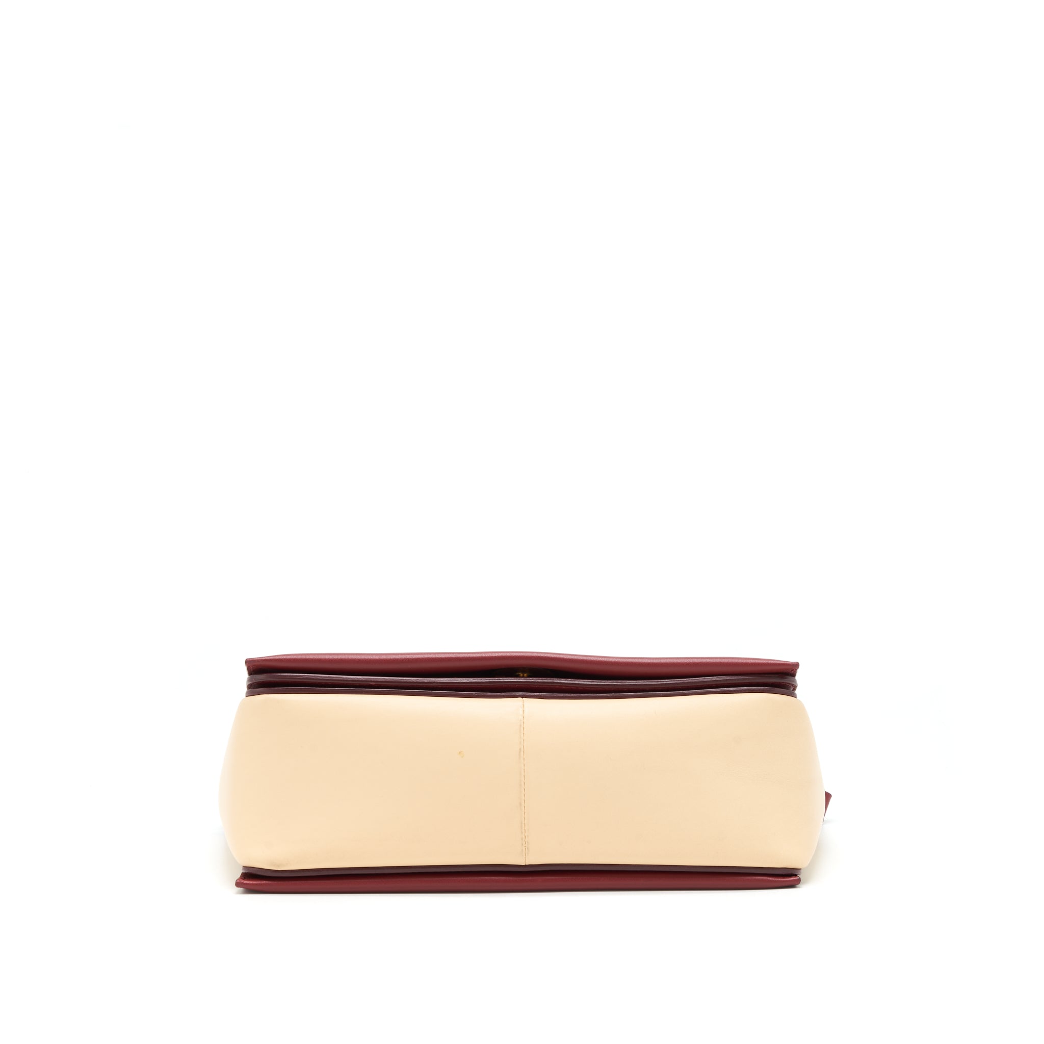 CELINE FRAME BAG DARK RED/LIGHT BEIGE GHW