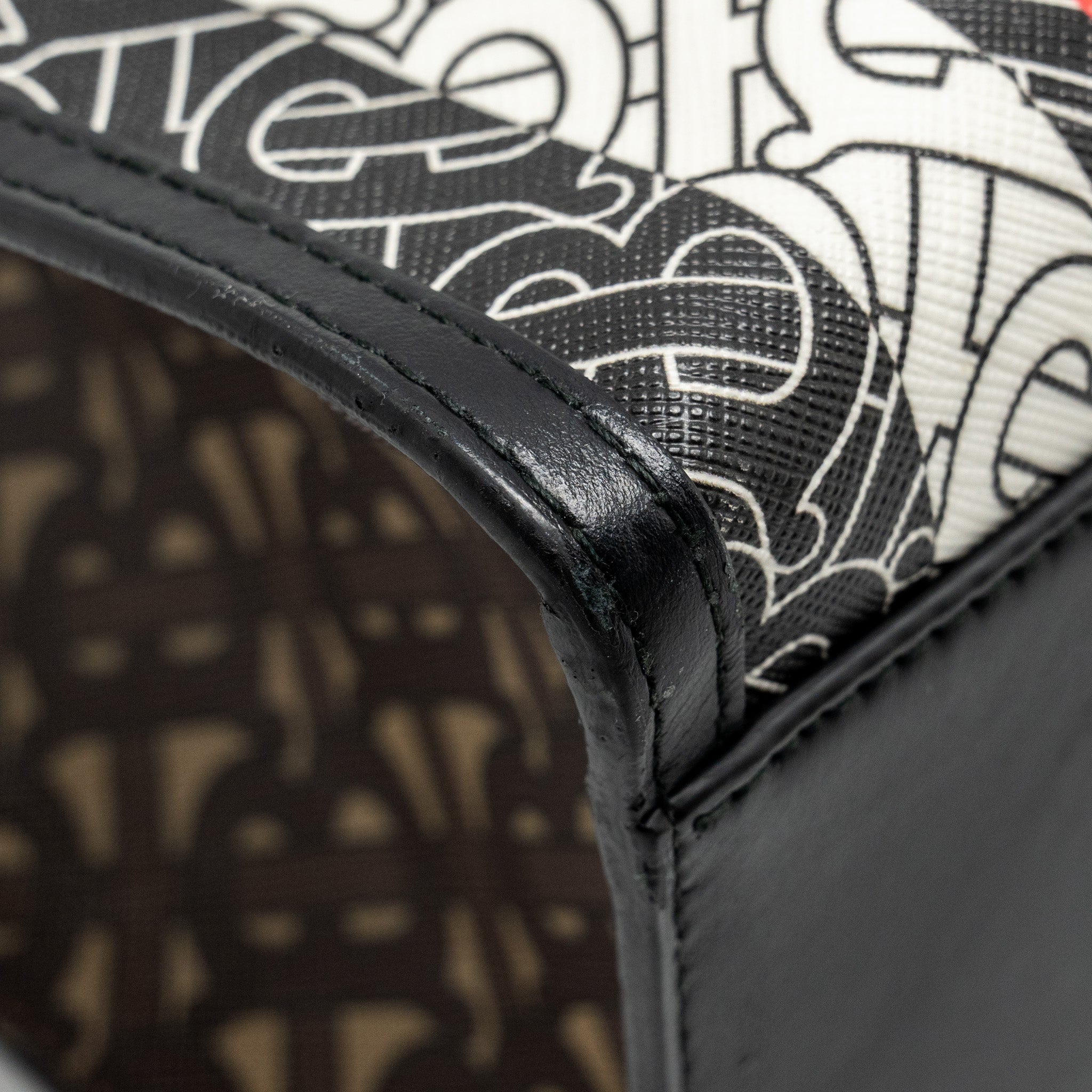 BURBERRY TB MONOGRAM STRIPE TOTE BAG CANVAS/LEATHER MULTICOLOUR GHW