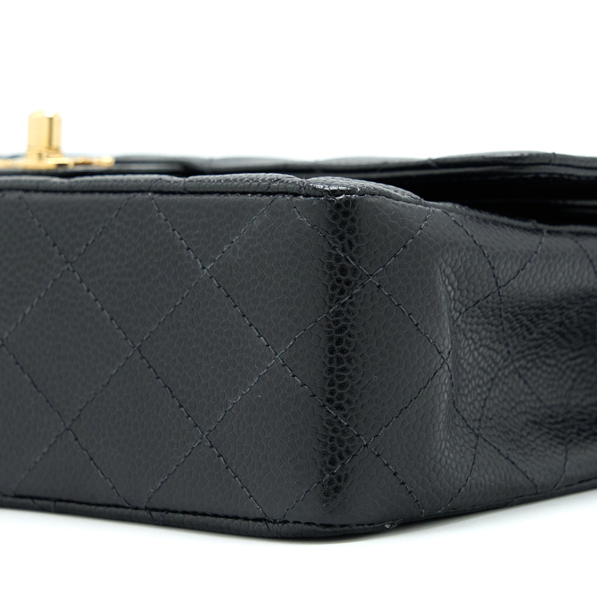 CHANEL CLASSIC DOUBLE FLAP BAG CAVIAR BLACK GHW