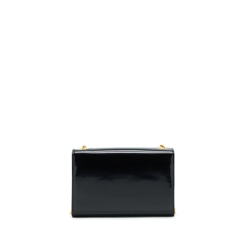 SAINT LAURENT KATE FLAP BAG PATENT BLACK GHW