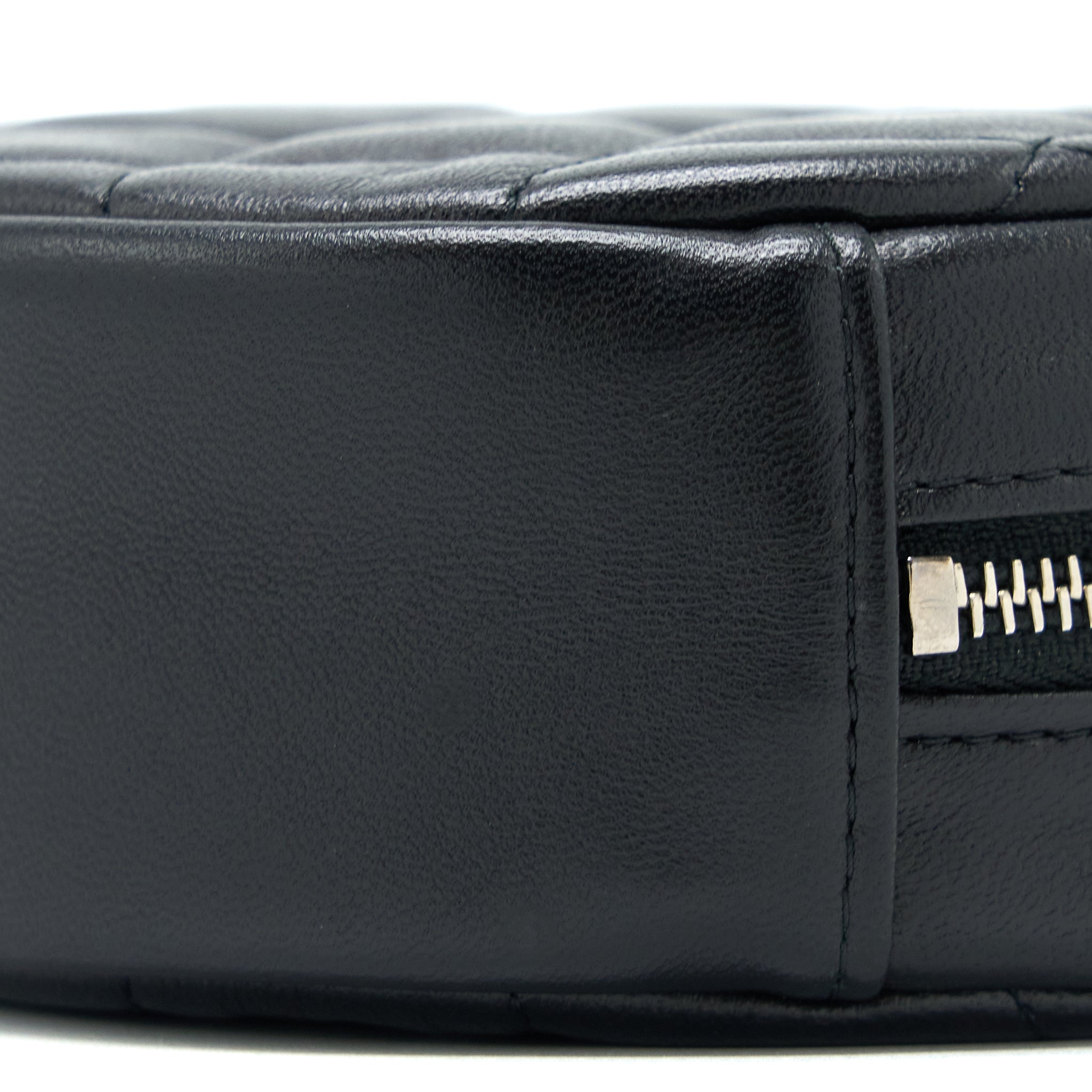 CHANEL ROUND CLUTCH WITH CHAIN LAMBSKIN BLACK SHW