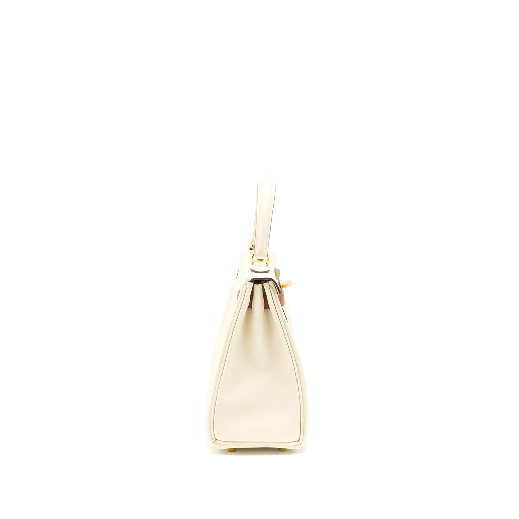 HERMES KELLY 25 COLORMATIC SWIFT NATA/CHAI/LIME/MAUVE SYLVESTRE GHW