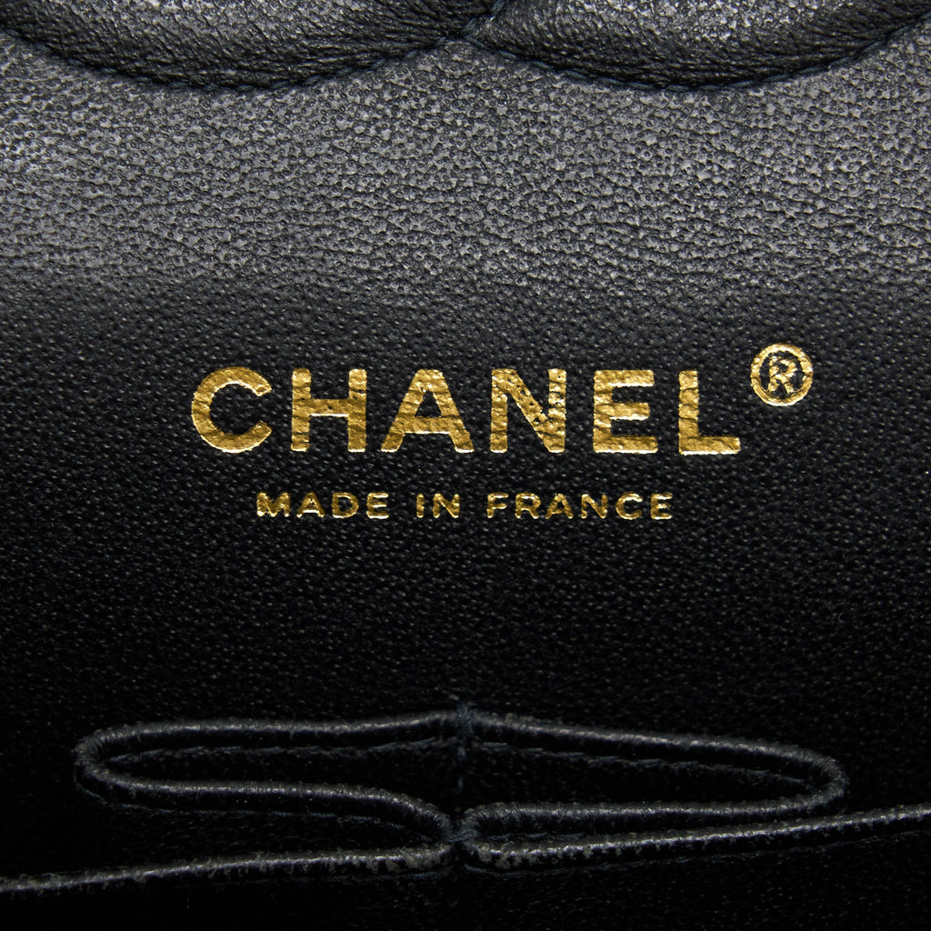 CHANEL CLASSIC DOUBLE FLAP BAG CAVIAR BLACK GHW
