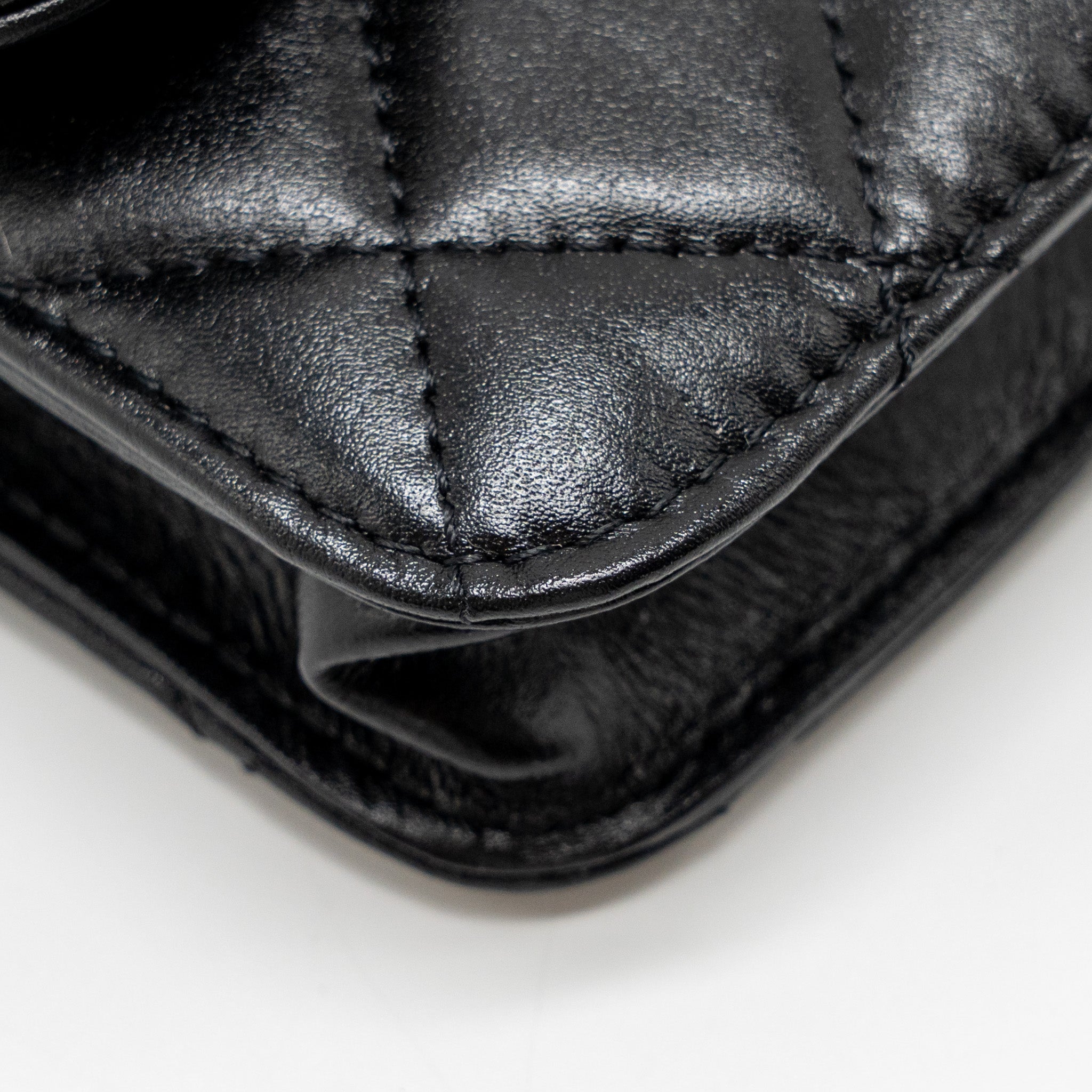 CHANEL MAXI PEARL CLUTCH WITH CHAIN LAMBSKIN BLACK LGHW
