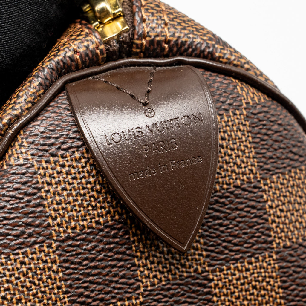 LOUIS VUITTON SPEEDY 25 DAMIER EBENE CANVAS GHW