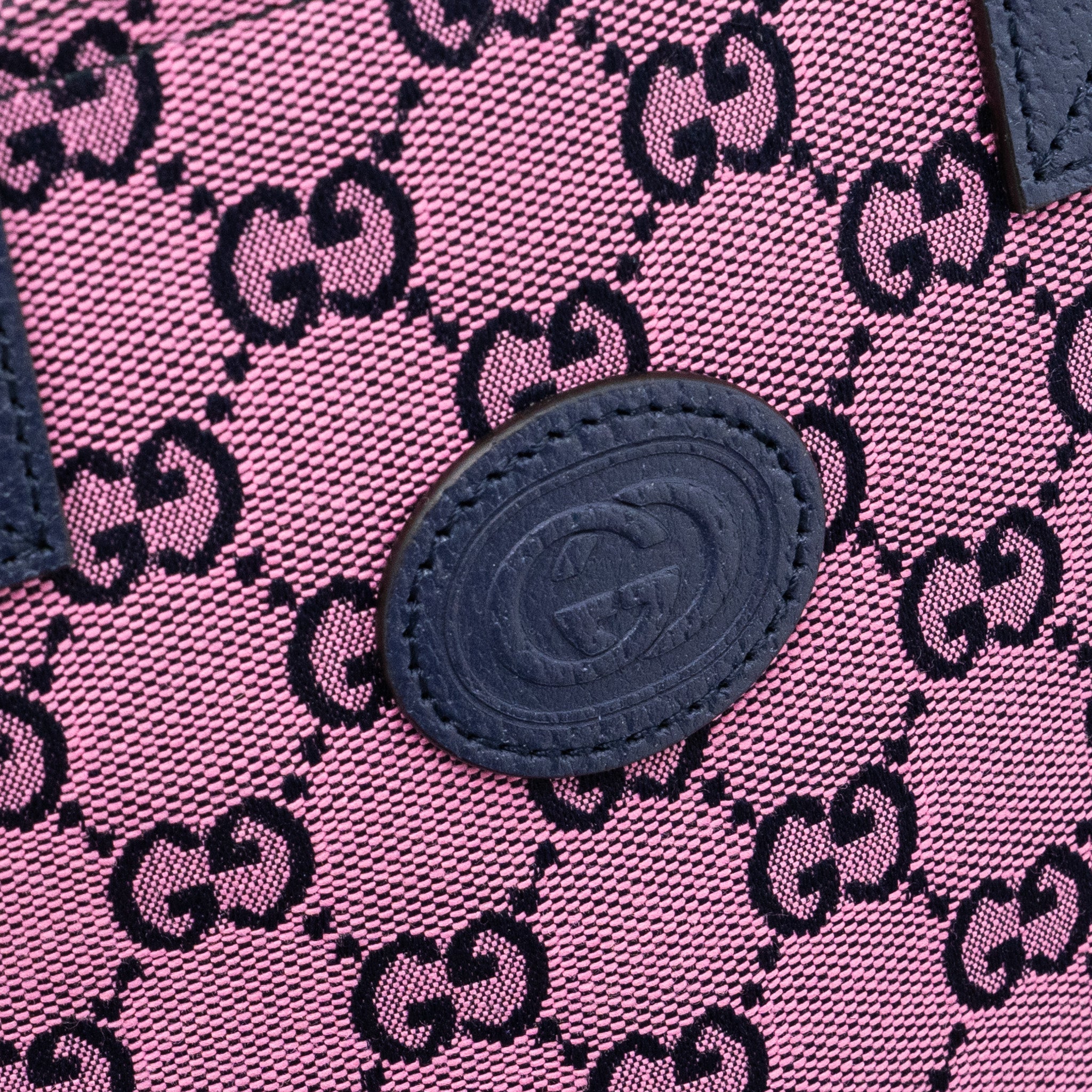 GUCCI KIDS TOTE BAG CANVAS / LEATHER PINK / DARK BLUE