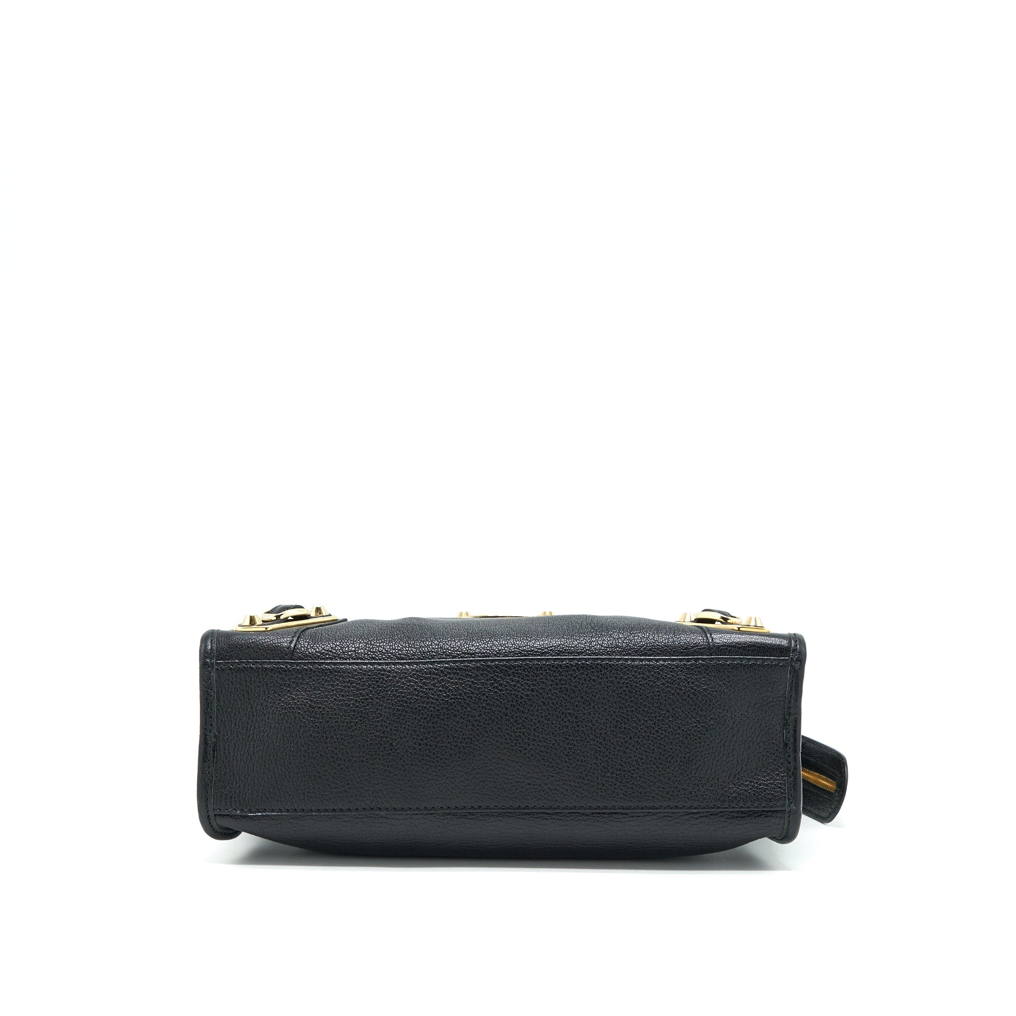 BALENCIAGA METALLIC EDG CITY S BAG BLACK GHW
