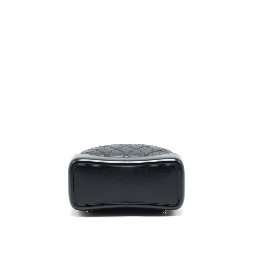 CHANEL SMALL GABRIELLE BACKPACK BLACK DOUBLE COLOUR HARDWARE