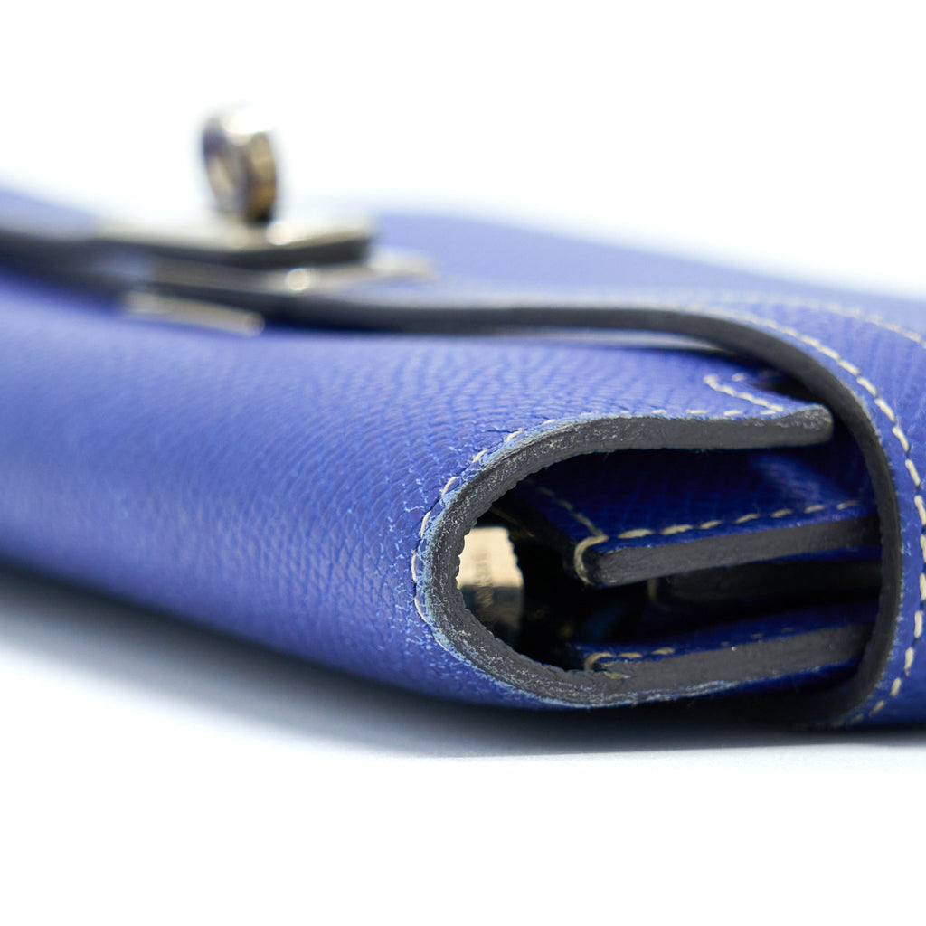 HERMES KELLY LONG WALLET EPSOM BLUE SHW