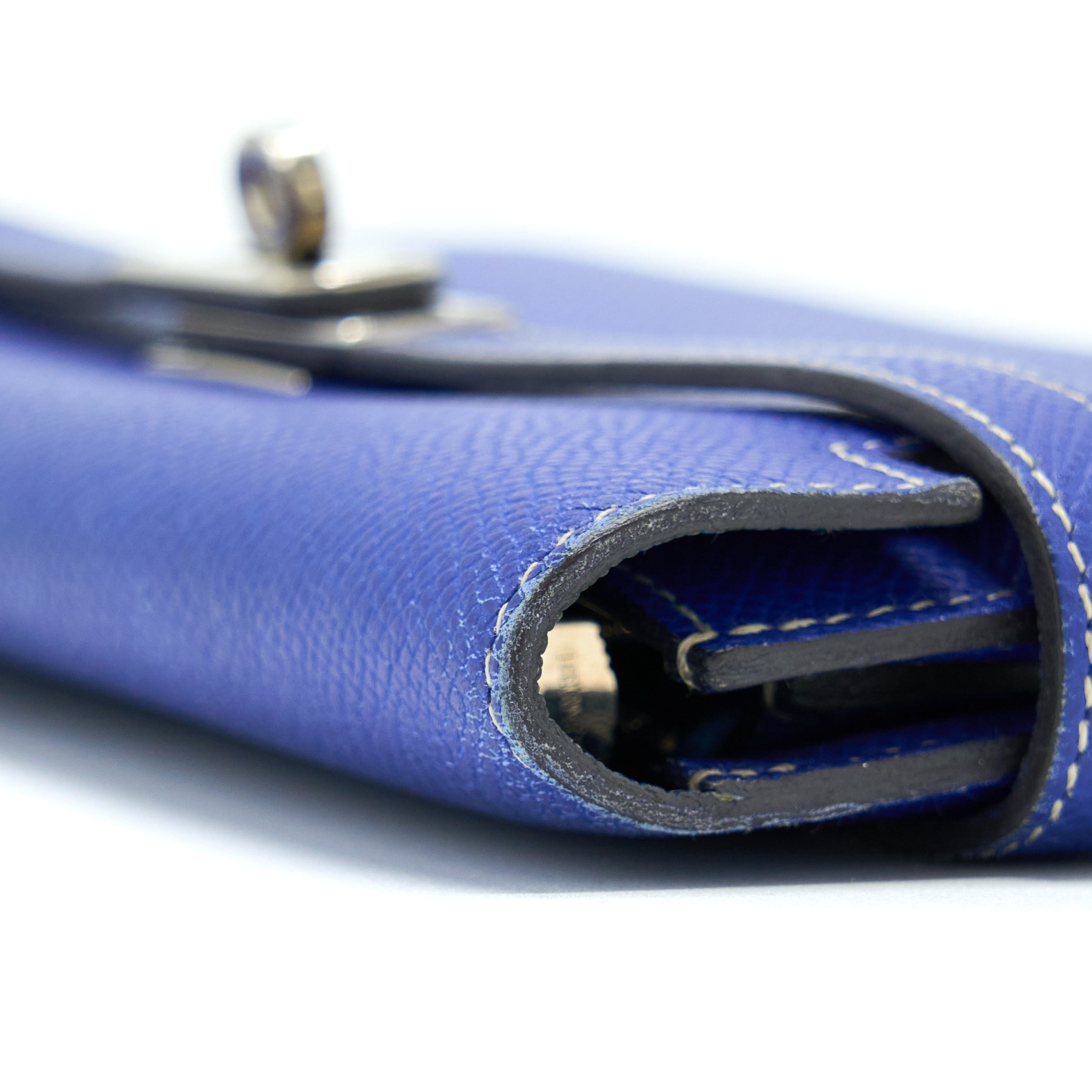 HERMES KELLY LONG WALLET EPSOM BLUE SHW