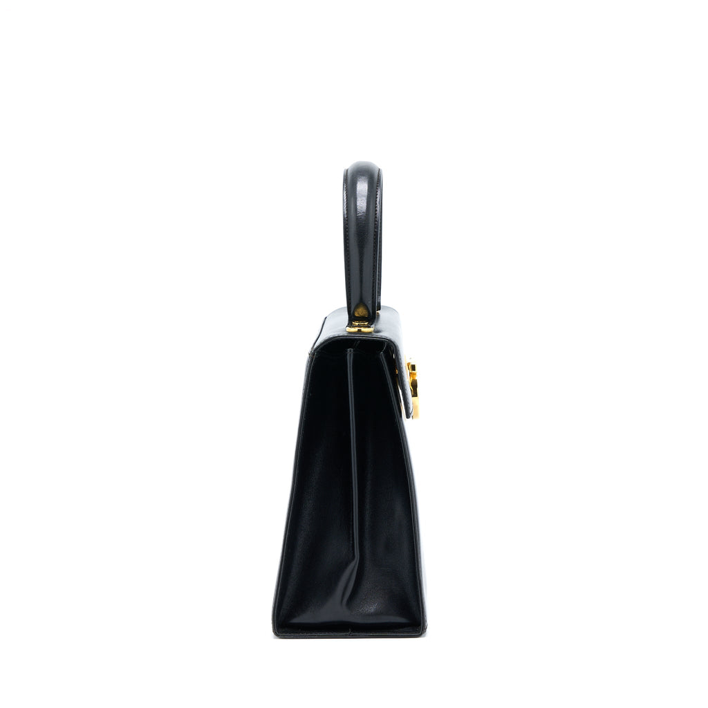 FERRAGAMO VINTAGE GANCINC BAG BLACK GHW
