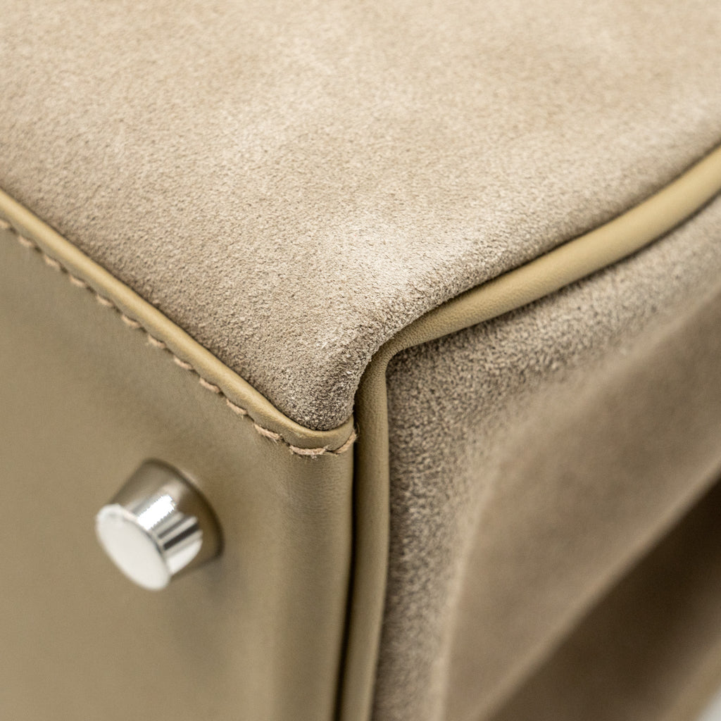 HERMES MAXI KELLY 42 GRIZZLY/SWIFT GRIS CAILLOU / BEIGE MARFA SHW