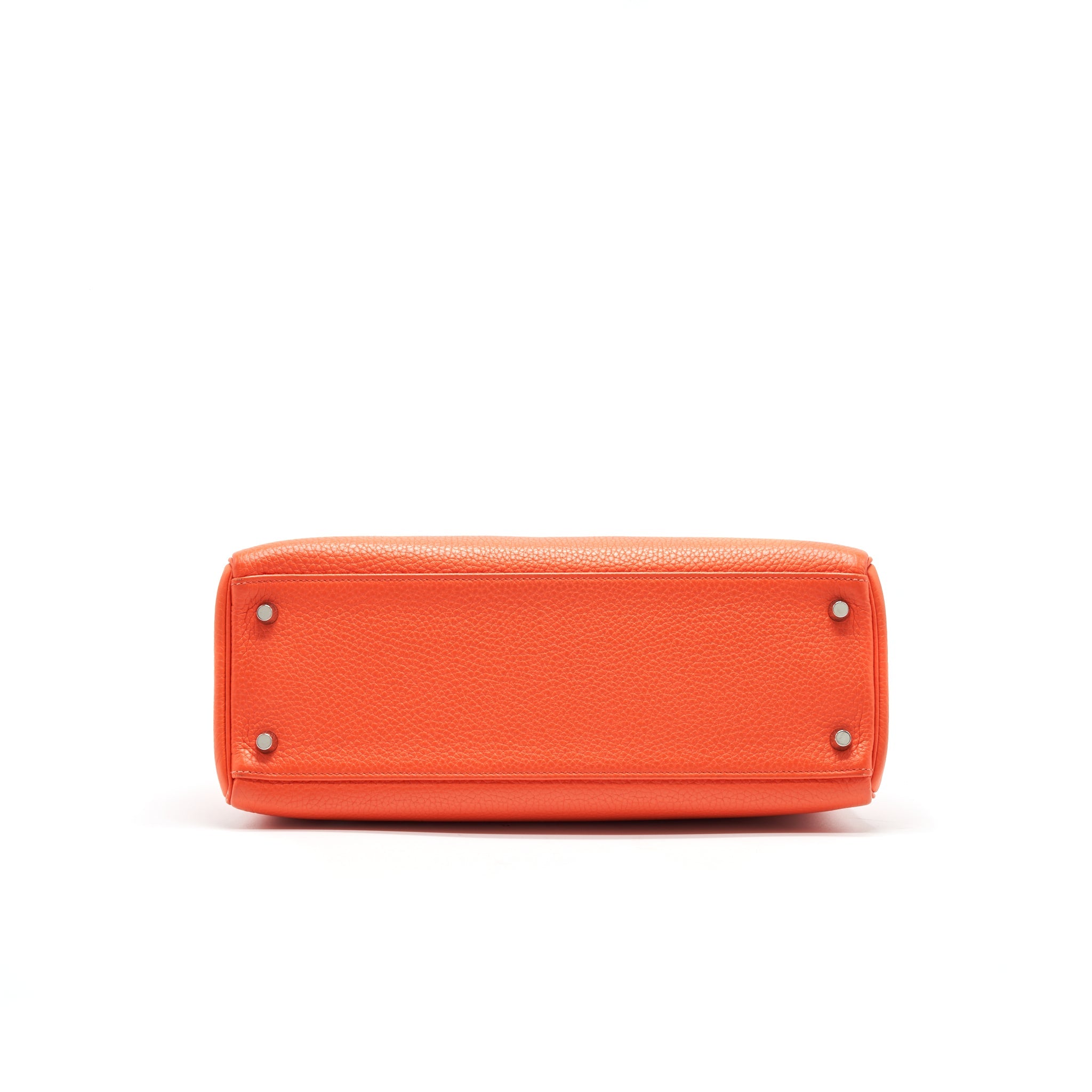 HERMES KELLY 32 ORANGE POPPY CLEMANCE LEATHER SHW