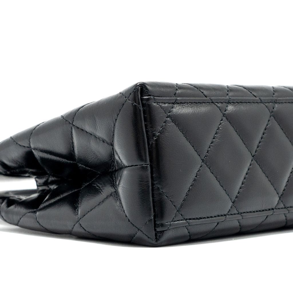 CHANEL 23K MINI SHOPPING TOTE KELLY BAG CALFSKIN BLACK GHW (MICROCHIP)