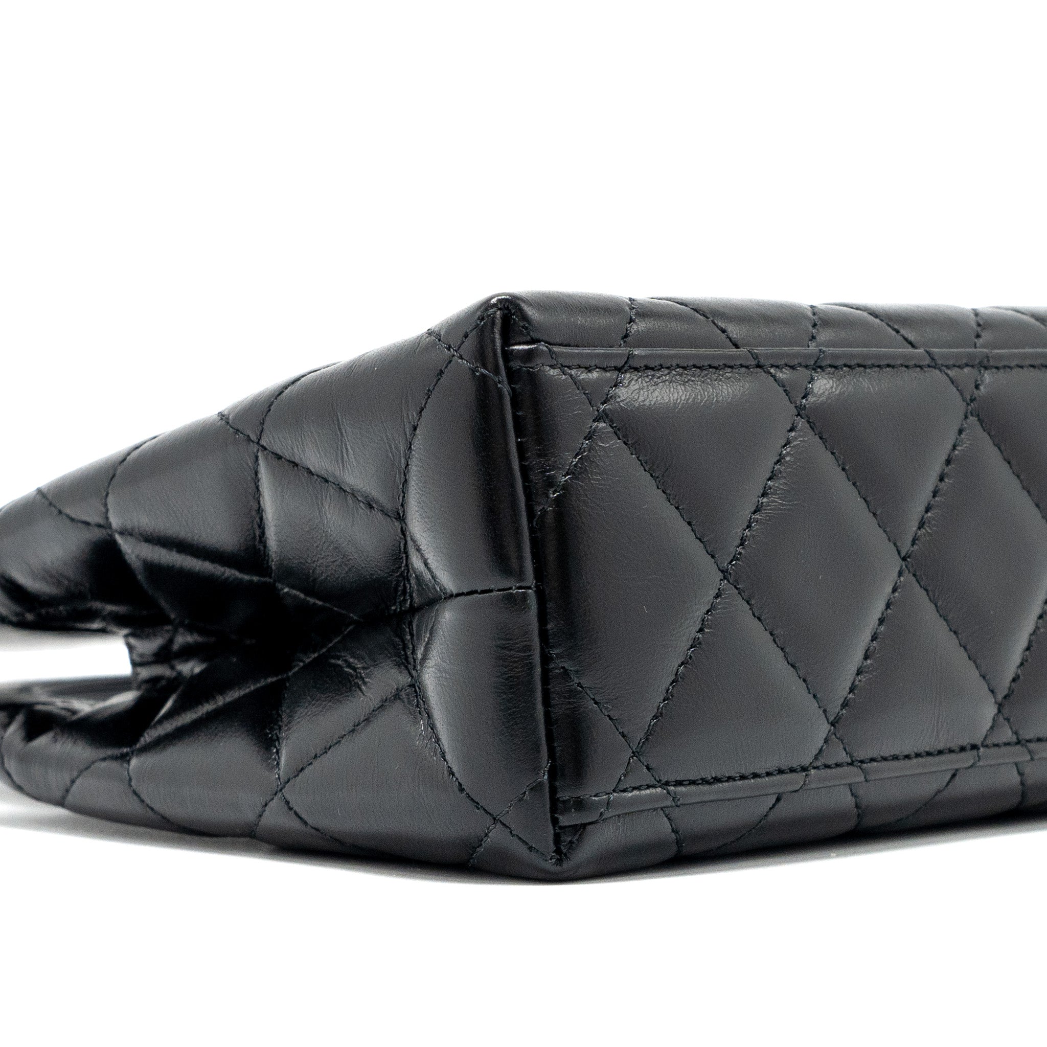 CHANEL 23K MINI SHOPPING TOTE KELLY BAG CALFSKIN BLACK GHW (MICROCHIP)
