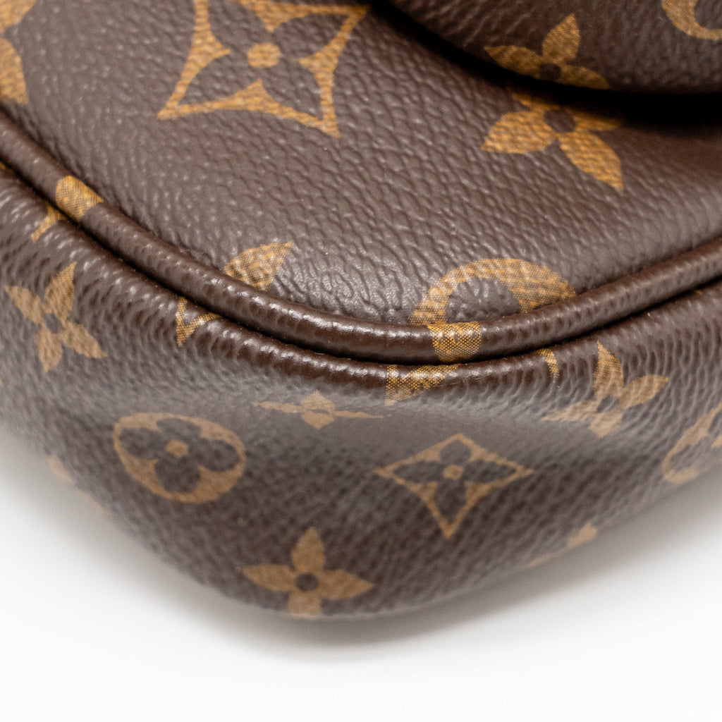LOUIS VUITTON MULTI POCHETTE ACCESSORIES ROSE CLAIR STRAP MONOGRAM CANVAS GHW
