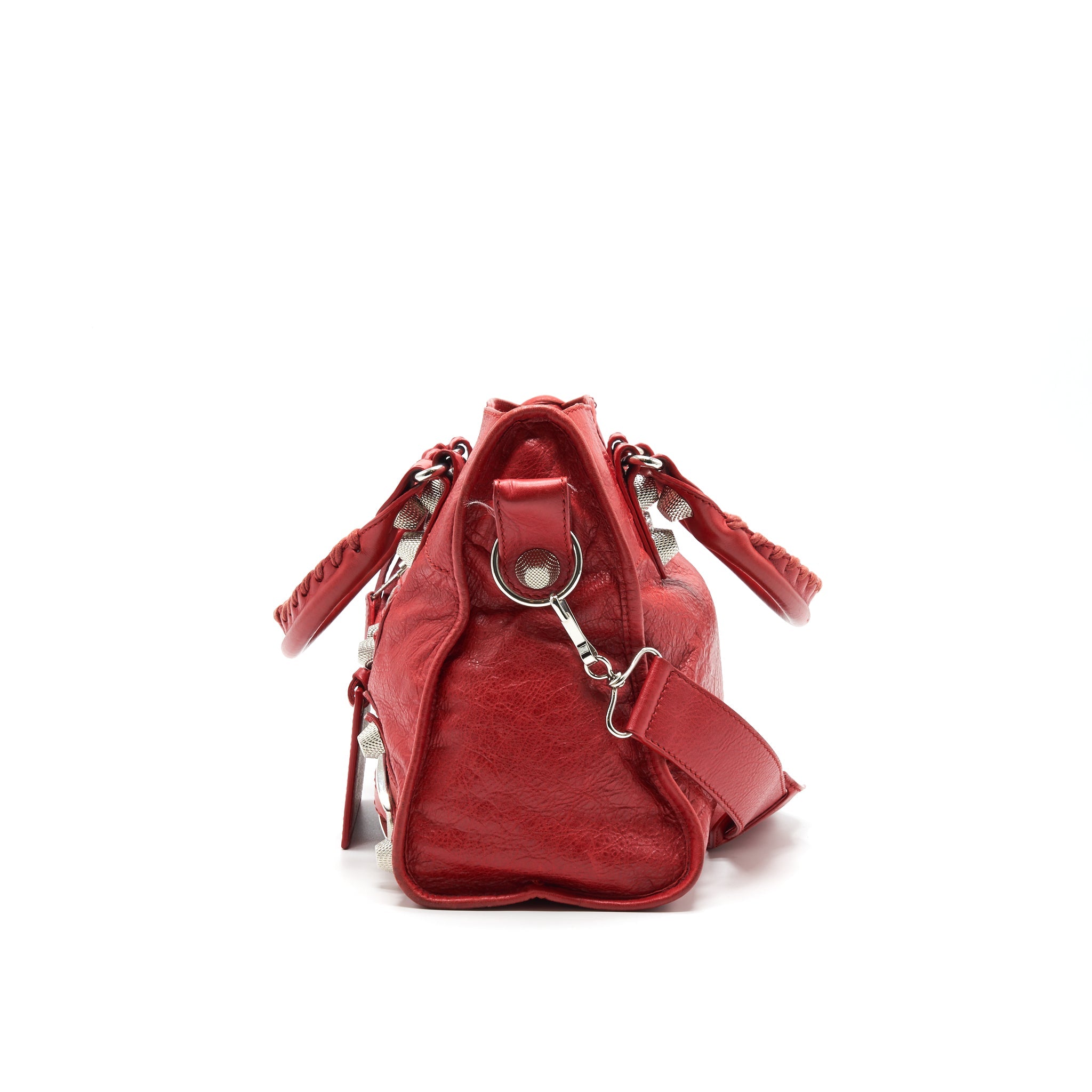 BALENCIAGA GIANT CITY BAG RED SHW