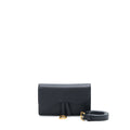 DIOR SADDLE BELT POUCH GRAINED CALFSKIN BLACK GHW