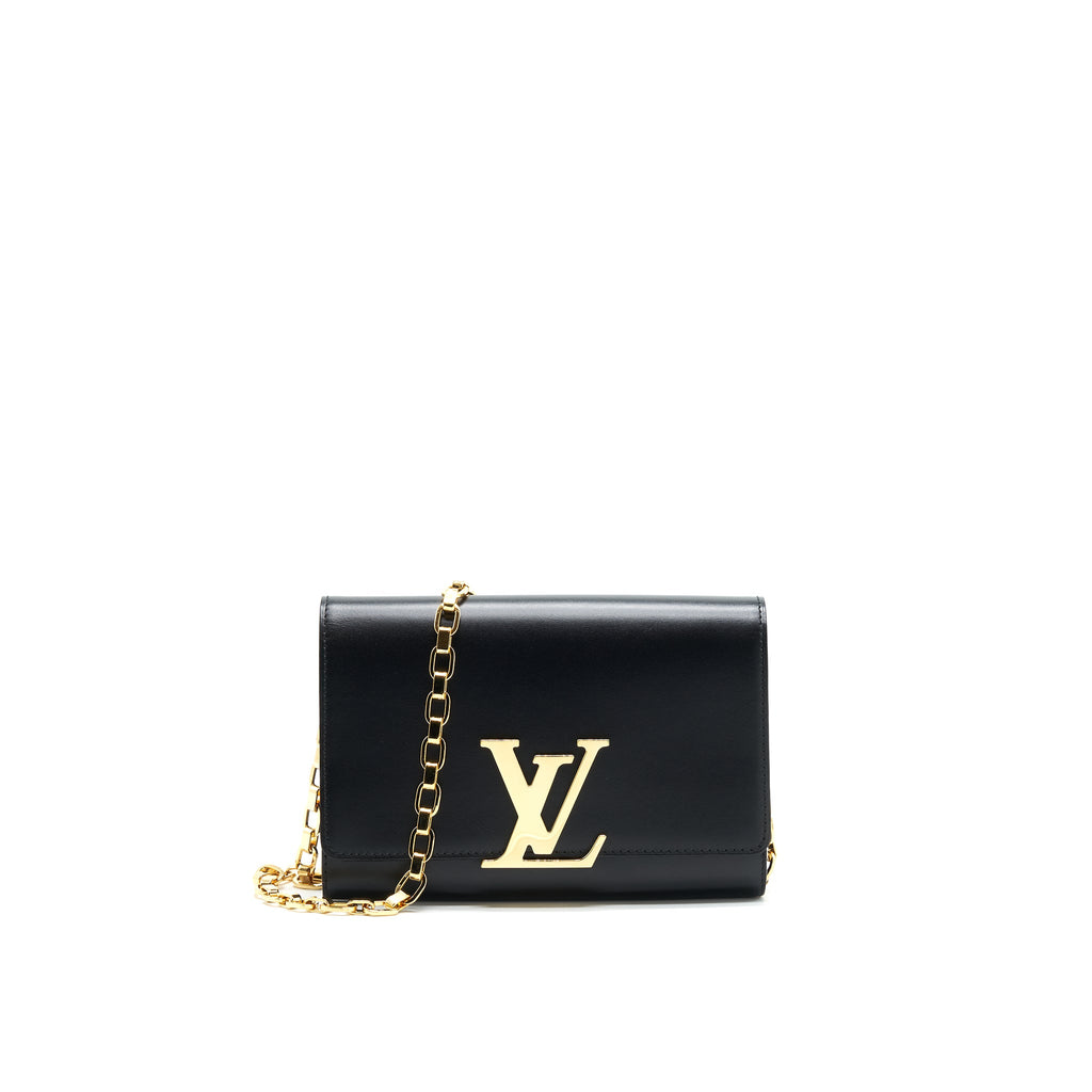 LOUIS VUITTON LOUISE LEATHER BAG IN NOIR