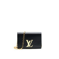 LOUIS VUITTON LOUISE LEATHER BAG IN NOIR