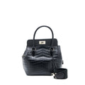 HERMES TOOLBOX 20 MAT CROCODILE/SWIFT BLACK SHW