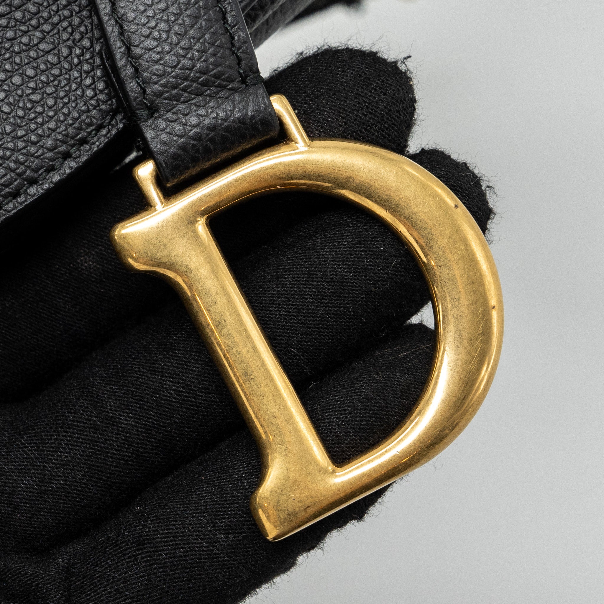 DIOR MINI SADDLE BAG CALFSKIN BLACK GHW  WITH AN EXTRA DIOR STRAP