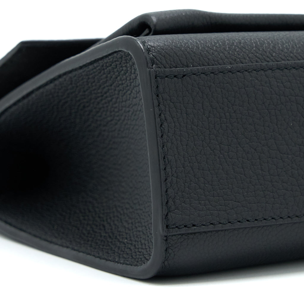 LOUIS VUITTON MYLOCKME SATCHEL CHAIN BAG CALFSKIN BLACK SHW