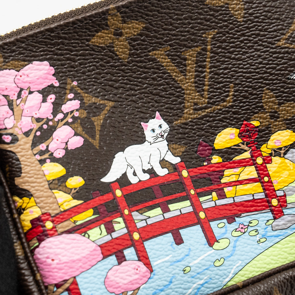 LOUIS VUITTON MINI POCHETTE ACCESSORIES 2021 CHRISTMAS LIMITED EDITION JAPANESE GARDEN SAKURA GHW