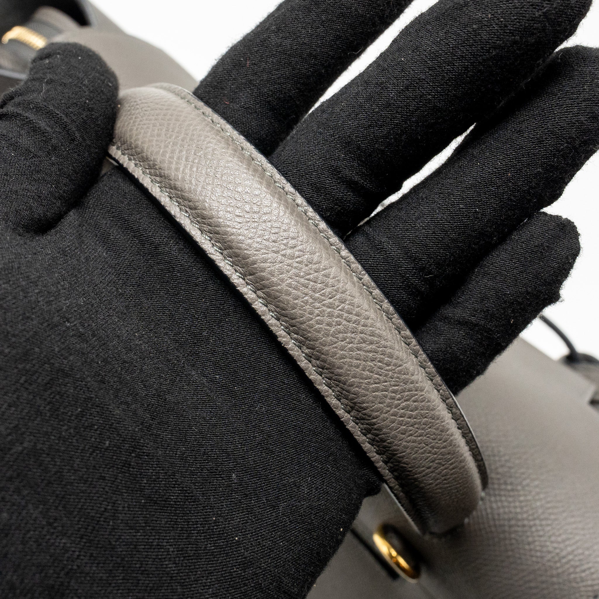 CELINE MINI BELT BAG GRAINED CALFSKIN GREY GHW