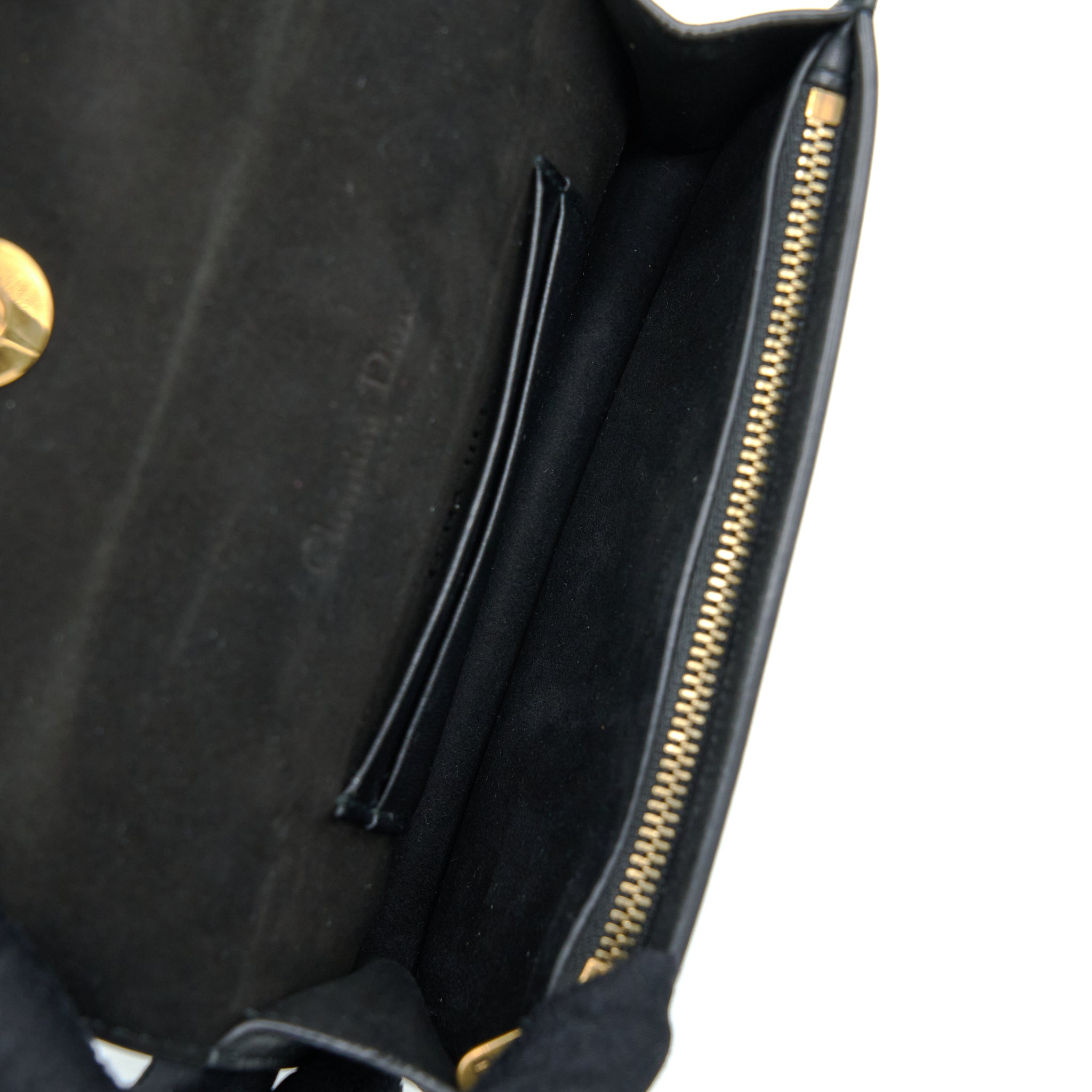 DIOR MINI SADDLE BELT BAG CALFSKIN BLACK GHW