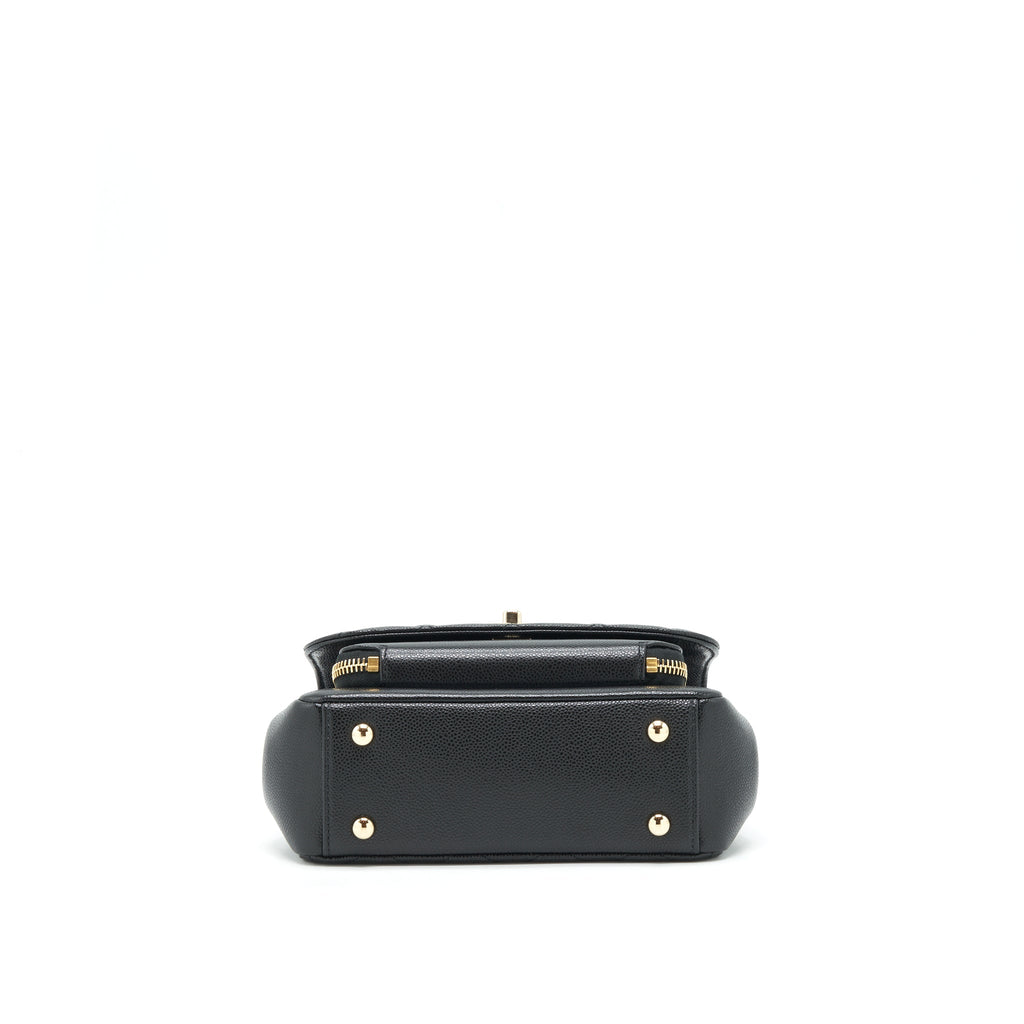 CHANEL SMALL BUSINESS AFFINITY CAVIAR BLACK LGHW