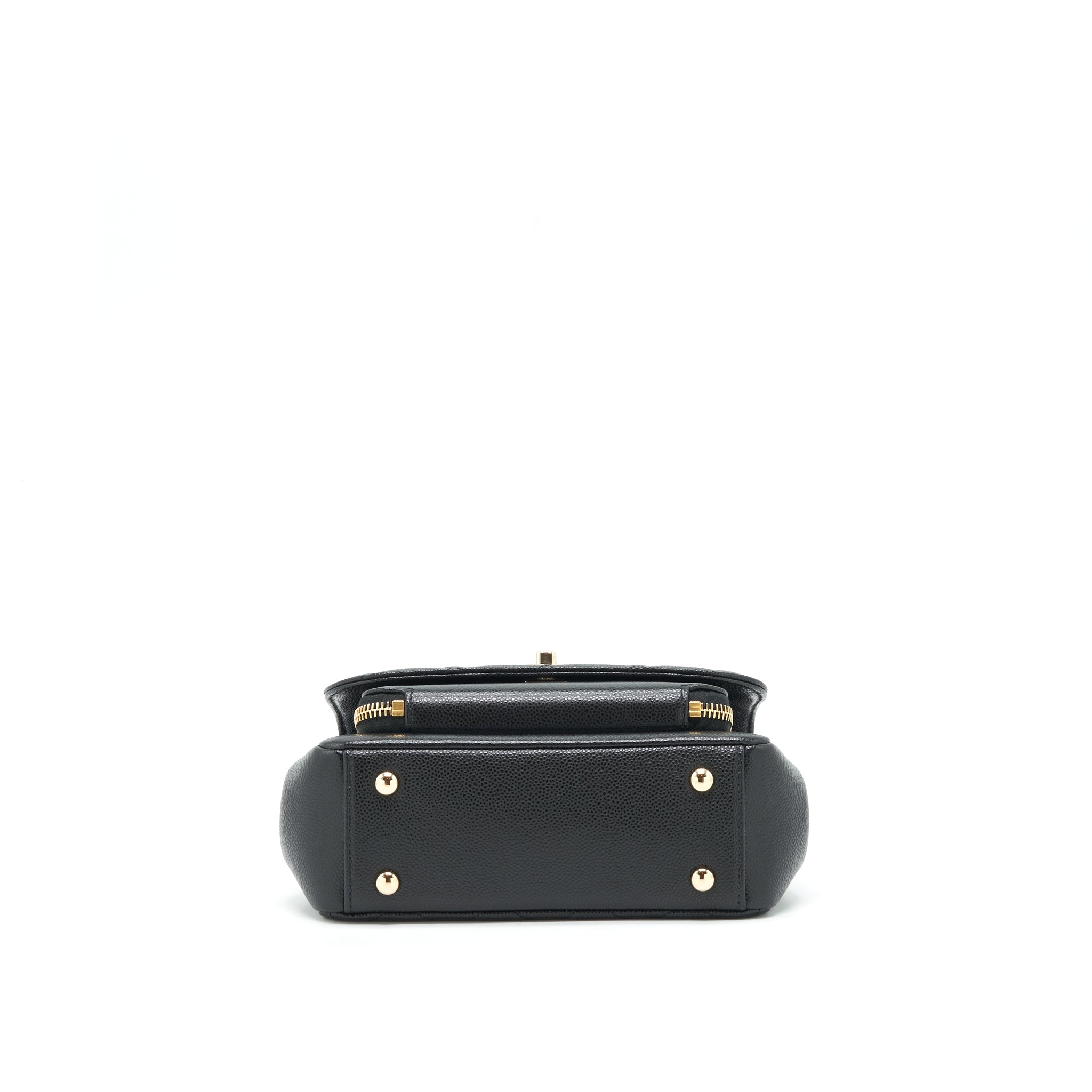 CHANEL SMALL BUSINESS AFFINITY CAVIAR BLACK LGHW