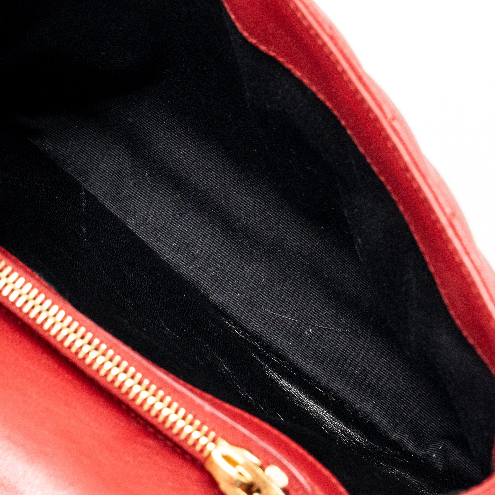 SAINT LAURENT/YSL MEDIUM ENVELOPE BAG LEATHER RED GHW