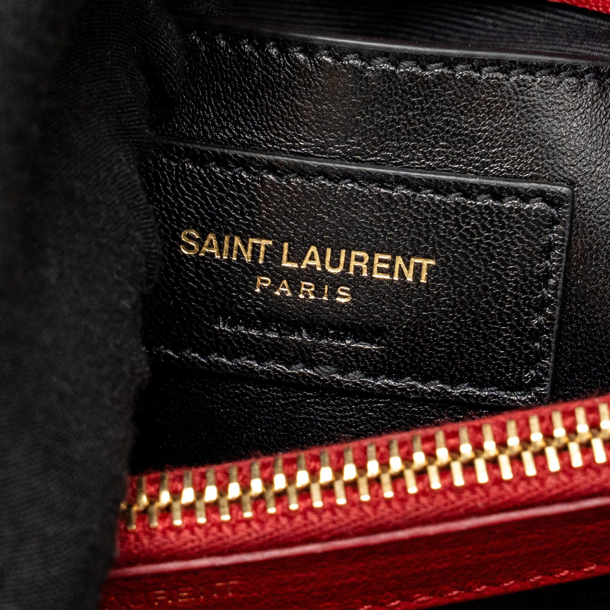 SAINT LAURENT/YSL MEDIUM ENVELOPE BAG LEATHER RED GHW