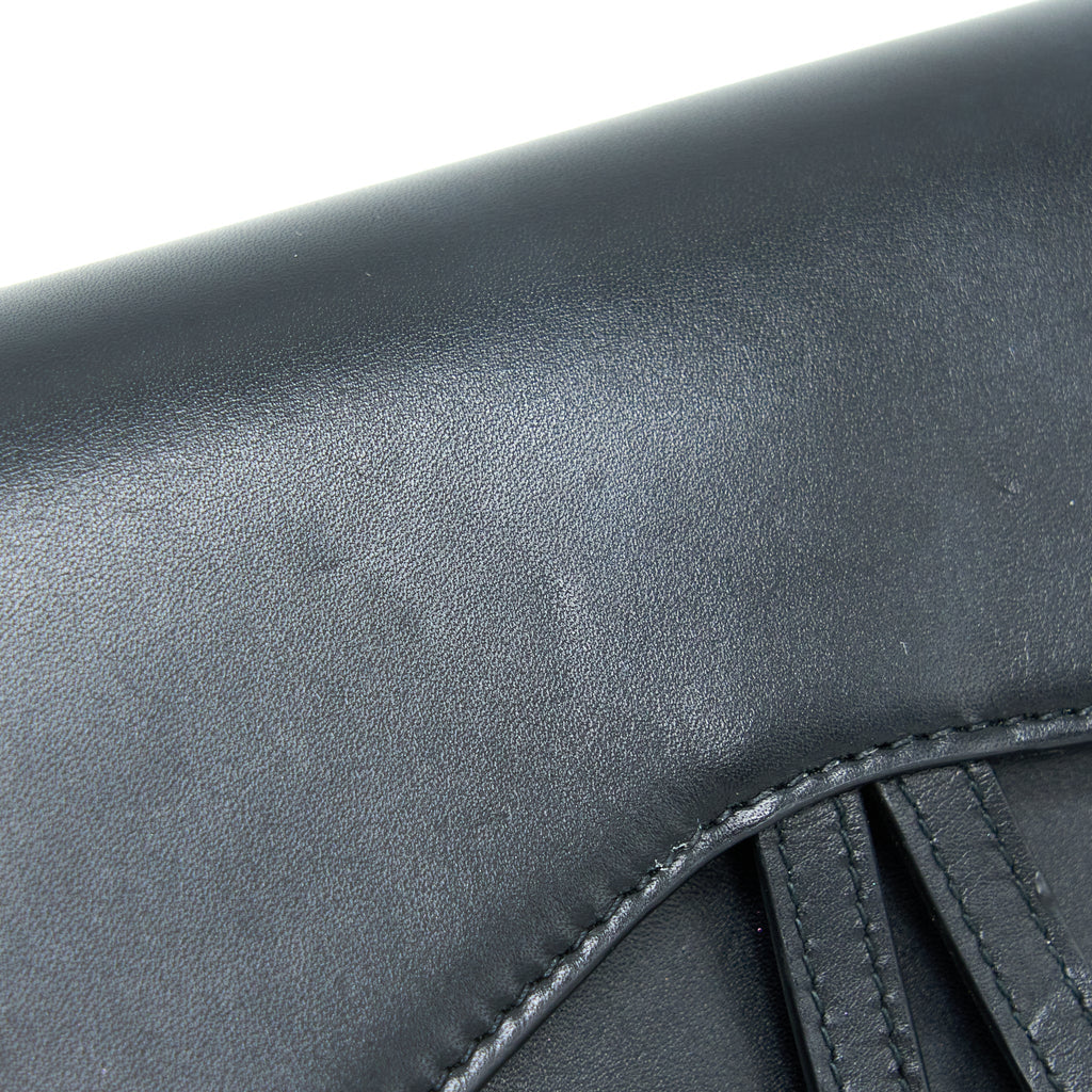 DIOR MINI SADDLE BELT BAG CALFSKIN BLACK GHW
