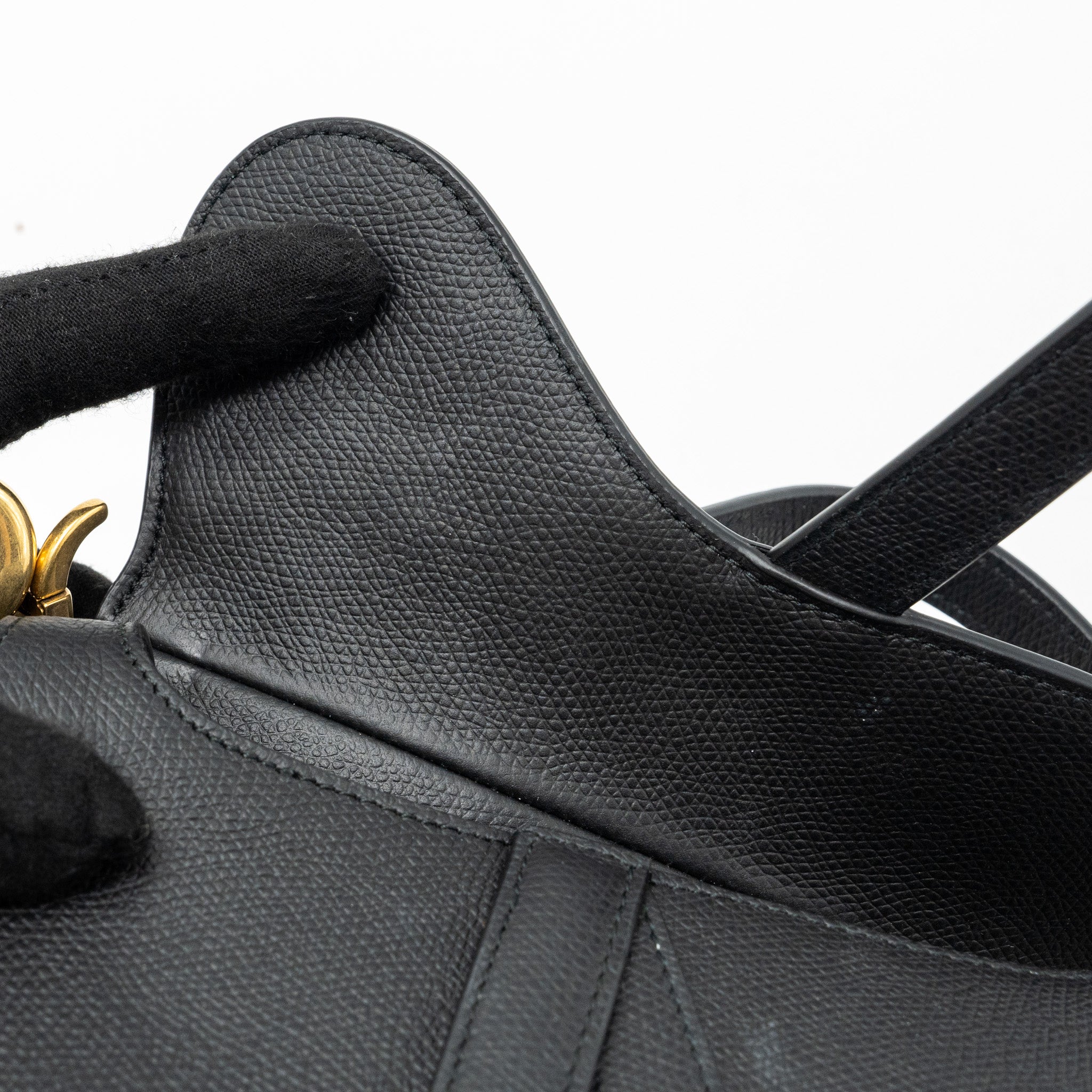 DIOR MINI SADDLE BAG CALFSKIN BLACK GHW  WITH AN EXTRA DIOR STRAP