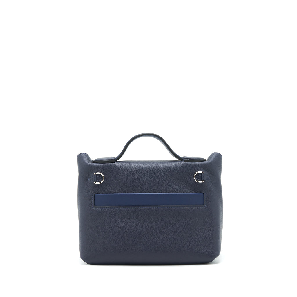 HERMES MINI 24/24 2424-21 BAG SWIFT BLUE NUIT/BLUE NAVY SHW