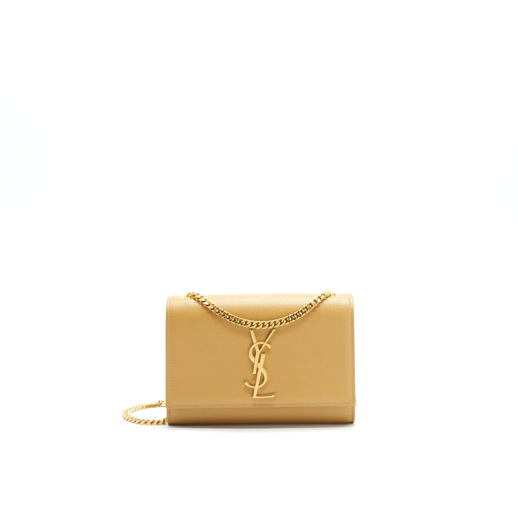 SAINT LAURENT SMALL KATE CROSSBODY BAG BEIGE GHW