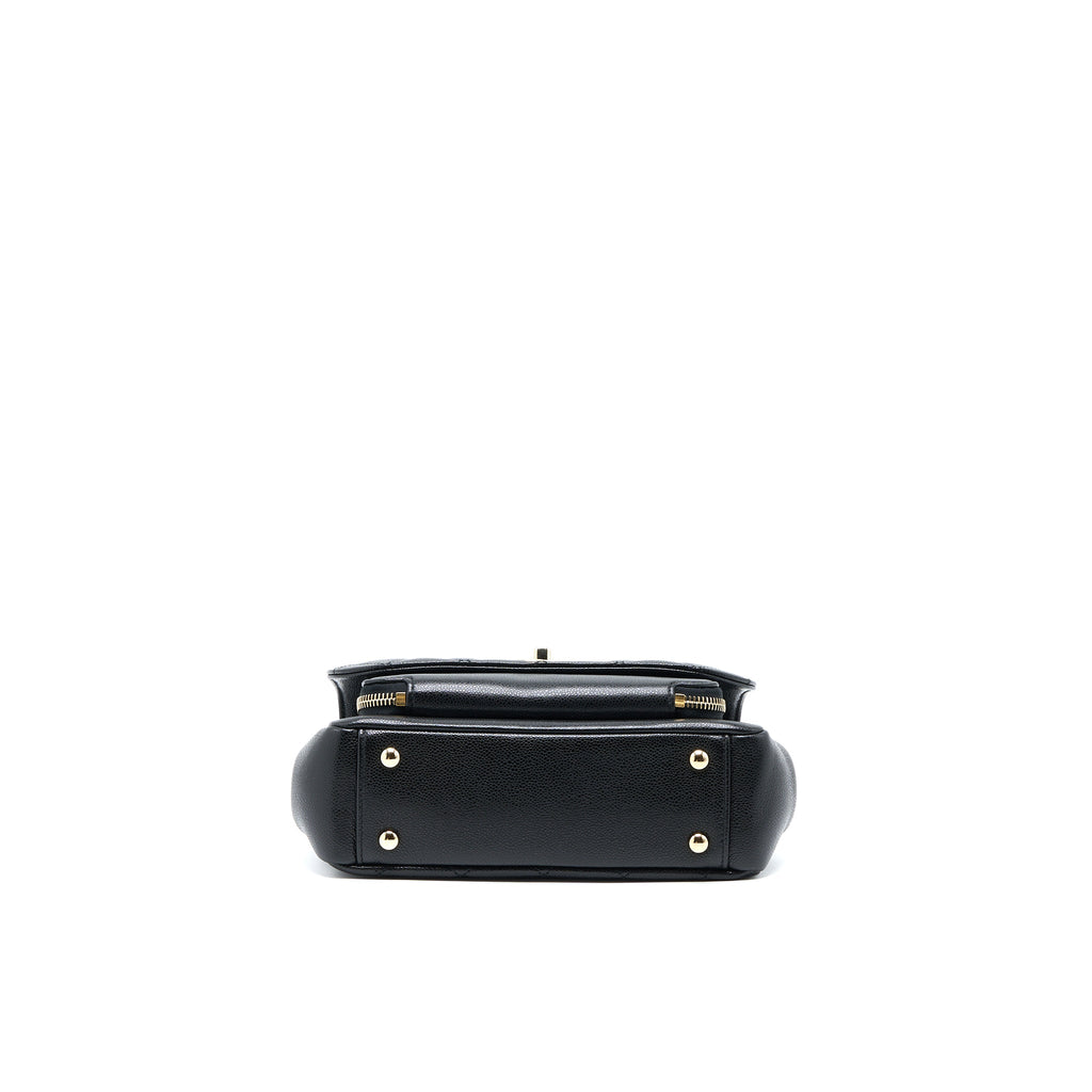 CHANEL MEDIUM BUSINESS AFFINITY CAVIAR BLACK LGHW(MICROCHIP)