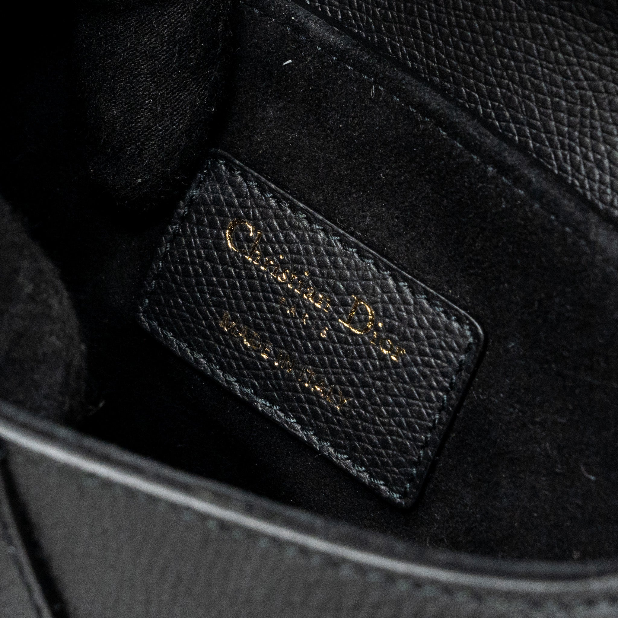 DIOR MINI SADDLE BAG CALFSKIN BLACK GHW  WITH AN EXTRA DIOR STRAP
