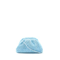 BOTTEGA VENETA MINI POUCH RAFFIA/LEATHER BUBBLE SHW
