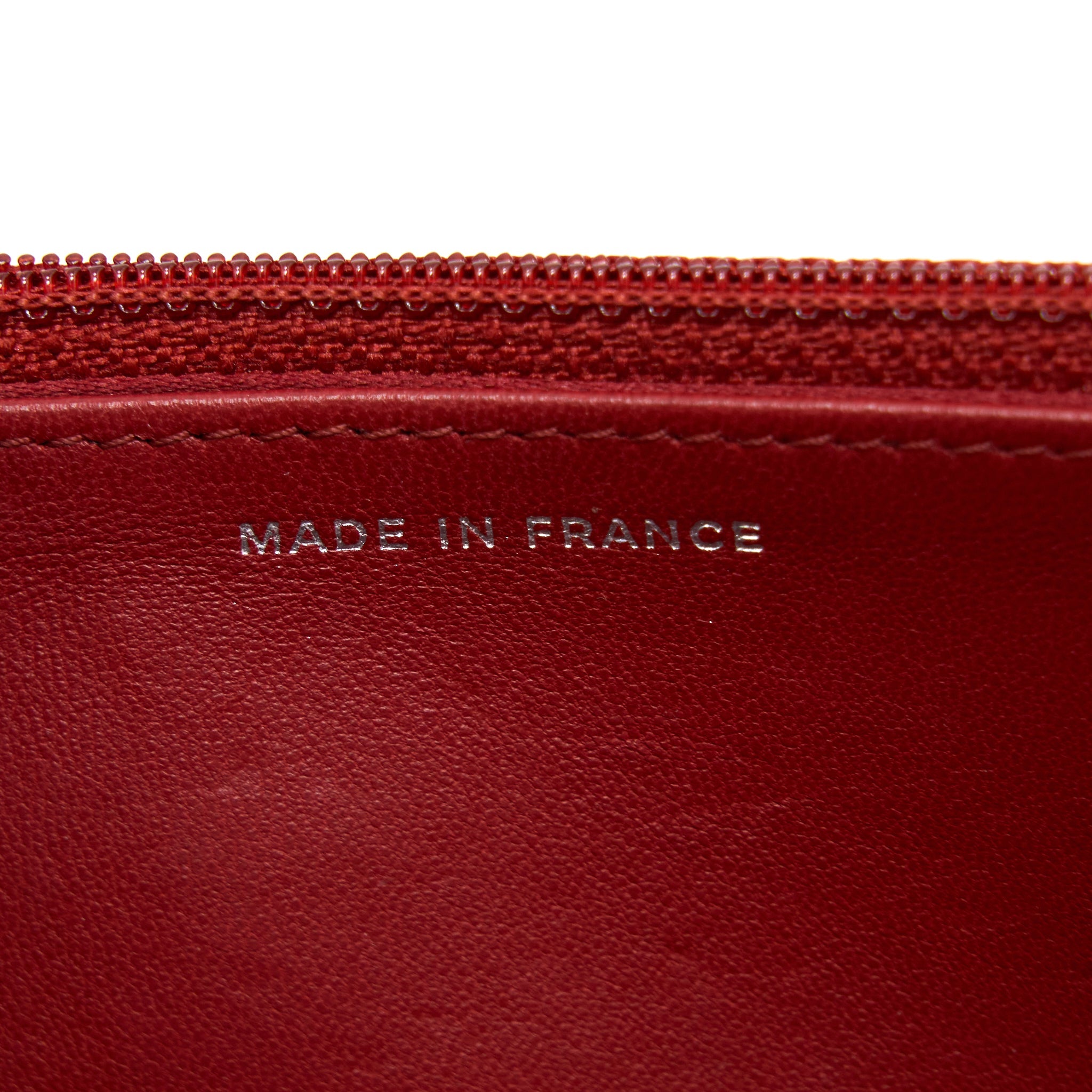 CHANEL CAMELLIA WALLET ON CHAIN LAMBSKIN RED SHW