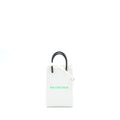 BALENCIAGA MINI SHOPPING PHONE POUCH CALFSKIN WHITE/MULTICOLOUR SHW
